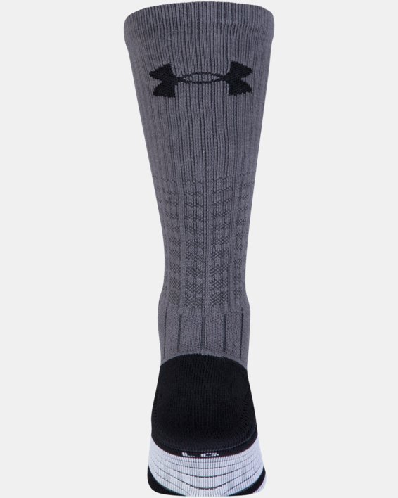 Men's UA Unrivaled Crew Socks, Gray, pdpMainDesktop image number 4